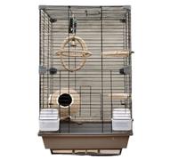Lightweight bird cage set, Metal Plastic Bird Cage With Stand And Swing 27x17x9cm For Parrots Canaries