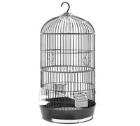 Lightweight bird cage set, Round Bird Cage With Hook Wrought Iron Black 34x70cm For Various Birds