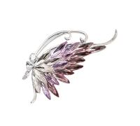 Lightweight Blue Crystal Butterfly Pin Secure Alloy Clasp Design Ideal for Long Term Wear At Work or Social Event Crystal Butterfly Brooch