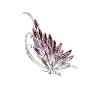 Lightweight Blue Crystal Butterfly Pin Secure Alloy Clasp Design Ideal for Long Term Wear At Work or Social Event Multifunctional Scarf Clip Brooch