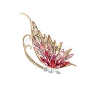 Lightweight Blue Crystal Butterfly Pin Secure Alloy Clasp Design Ideal For Long Term Wear At Work Or Social Event Lightweight Daily Wear Brooch