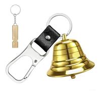 Lightweight Brass Bear Bell with Whistle Essential for Signal During For Hiking and Camping (Style B)