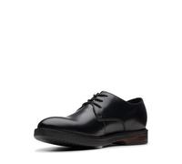 Clarks Men's Resistant, Paul Son Plain Business, Leather Shoes, Lightweight, Breathable, Anti-Fatigue, Black, 8 UK