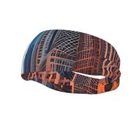Lightweight Breathable Chicago Illinois USA Print Hairband Casual Sweatband for Hiking Running Hairbands.