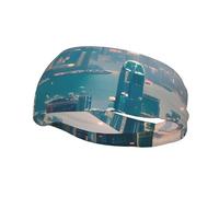 Lightweight Breathable Hong Kong Print Hairband Casual Sweatband for Hiking Running Hairbands.