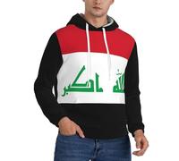 Lightweight & Breathable Men'S Iraq Patriotic Hoodie - Inner Fleece Lining For Warmth, Ideal For Outdoor Casual Activities And Everyday Comfort
