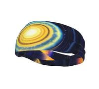 Lightweight Breathable Space Spiral Cosmic Energy Print Hairband Casual Sweatband for Hiking Running Hairbands.