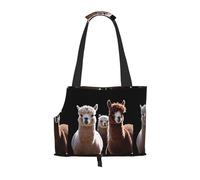 Lightweight, breathable travel small pet shoulder bag, WZYCWB Beautiful alpaca printed pet shoulder bag