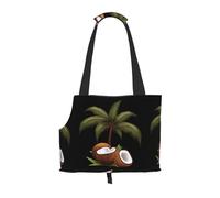 Lightweight, breathable travel small pet shoulder bag, WZYCWB Beautiful coconut trees printed pet shoulder bag