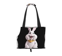 Lightweight, breathable travel small pet shoulder bag, WZYCWB Big silly white rabbit printed pet shoulder bag