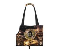 Lightweight, breathable travel small pet shoulder bag, WZYCWB Coins with B printed pet shoulder bag