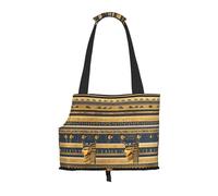 Lightweight, breathable travel small pet shoulder bag, WZYCWB Egyptian Pharaonic Frescoes printed pet shoulder bag