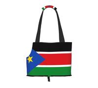 Lightweight, breathable travel small pet shoulder bag, WZYCWB Flag of South Sudan printed pet shoulder bag