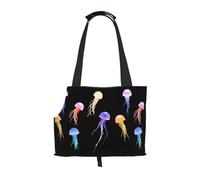 Lightweight, breathable travel small pet shoulder bag, WZYCWB Floating jellyfish printed pet shoulder bag