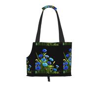 Lightweight, breathable travel small pet shoulder bag, WZYCWB Flourishing cornflower flowers printed pet shoulder bag