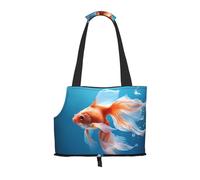 Lightweight, breathable travel small pet shoulder bag, WZYCWB Goldfish in water printed pet shoulder bag