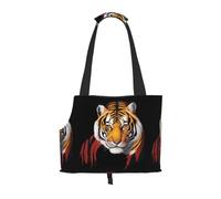 Lightweight, breathable travel small pet shoulder bag, WZYCWB Handsome tiger head printed pet shoulder bag