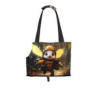 Lightweight, breathable travel small pet shoulder bag, WZYCWB Hard-working bees printed pet shoulder bag