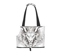 Lightweight, breathable travel small pet shoulder bag, WZYCWB Head of the beast printed pet shoulder bag