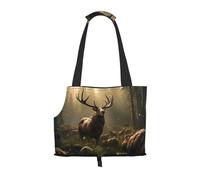Lightweight, breathable travel small pet shoulder bag, WZYCWB herd of deer printed pet shoulder bag