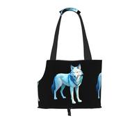 Lightweight, breathable travel small pet shoulder bag, WZYCWB Line Art Wolf printed pet shoulder bag
