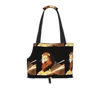Lightweight, breathable travel small pet shoulder bag, WZYCWB Lion raising his head printed pet shoulder bag