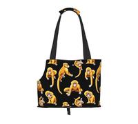 Lightweight, breathable travel small pet shoulder bag, WZYCWB Multiple golden monkeys printed pet shoulder bag