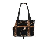 Lightweight, breathable travel small pet shoulder bag, WZYCWB Owl on a branch printed pet shoulder bag
