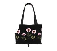 Lightweight, breathable travel small pet shoulder bag, WZYCWB Pink Daisy printed pet shoulder bag