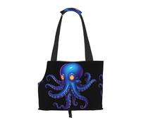 Lightweight, breathable travel small pet shoulder bag, WZYCWB Pixel octopus printed pet shoulder bag
