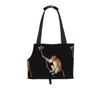 Lightweight, breathable travel small pet shoulder bag, WZYCWB Proboscis Monkey printed pet shoulder bag