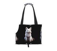 Lightweight, breathable travel small pet shoulder bag, WZYCWB Sitting fox printed pet shoulder bag