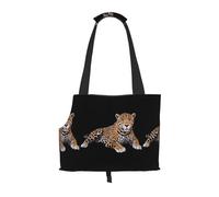 Lightweight, breathable travel small pet shoulder bag, WZYCWB Sitting leopard printed pet shoulder bag