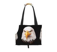 Lightweight, breathable travel small pet shoulder bag, WZYCWB Stern bald eagle printed pet shoulder bag