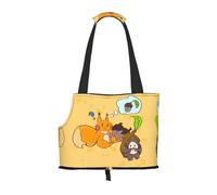 Lightweight, breathable travel small pet shoulder bag, WZYCWB Sunflower Seed Squirrel printed pet shoulder bag