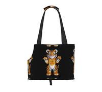 Lightweight, breathable travel small pet shoulder bag, WZYCWB Tiger Cub printed pet shoulder bag