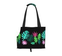 Lightweight, breathable travel small pet shoulder bag, WZYCWB Tropical Leaves printed pet shoulder bag