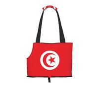 Lightweight, breathable travel small pet shoulder bag, WZYCWB Tunisian flag printed pet shoulder bag