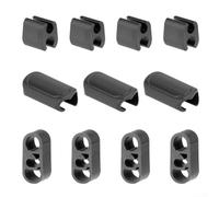Lightweight Cable Clip for Bicycle Brake and Gear Cables with U Oval Triple Hole Mounting and Locking Teeth Grip (A-5pcs)