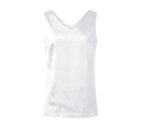 Lightweight Camisole for Women Tank Top Basic Vest Tank For Women V Neck Silk Summer Satin Sleeveless Blouse Basic Camisole Shirts Top Girls (White, XL)