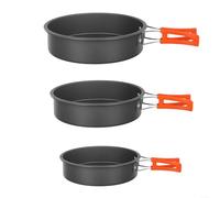Lightweight Camping Frying Pan Non-Stick Camping Cooking Pot with Foldable Handle Cookware Set for Outdoor Camping Picnic Hiking(Small)