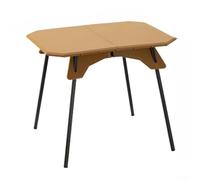 Lightweight Camping Table Foldable Portable Adjustable Height Picnic BBQ Garden Party Desk 37x48cm(Khaki)