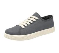 Lightweight Canvas Trainers Mens Canvas Shoes Round Toe Sneakers Flat Sports Shoes Wide Fit Sneaker Soft Bottom Trainer Breathable Walking Shoe Lace Up Sneakers Casual Outdoor Trainers Grey
