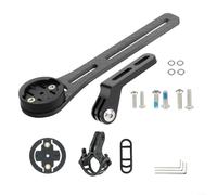 Lightweight Carbon Fiber Bicycle Computer Mount for Garmin, Secure Handlebar Bracket with Integrated Light Stand(L160mm)