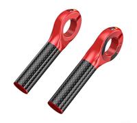 Lightweight Carbon Handlebar Extender 22.2mm Fit Pair | Fits standard 22.2mm bars, compatible with MTB and road bikes, easy install, for versatile color options(red)