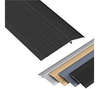 Lightweight Carpet & Floor Edging Trim Strip,Extra Wide Floor Transition Threshold Strip, Reducer Flute for Laminate Vinyl Flooring/Kitchen/Bathroom(Black,Length 1m/39 in)