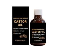Lightweight Castor Oil, 100% Pure Cold-Pressed Castor Oil, Quick-Absorbing, Naturally Moisturizing, Nourishes and Softens Skin, Makeup Base, Suitable for Face and Body