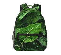 Lightweight Casual Backpacks - Green Leaf Nature Print Big Capacity Laptop Daypack Bags, for Men Women Travel Bags