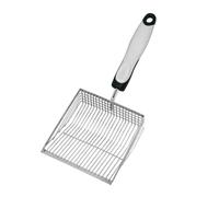 AWHAO Lightweight Cat Litter Sifter with Fast Sifting Functionality, Black White, L