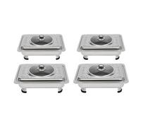 Lightweight Chafing Dish Buffet Set, 4 Pack, Buffet Tray with Lid, Rectangular Chafing Dish for Schools Buffet Restaurants Hotels Parties Weddings